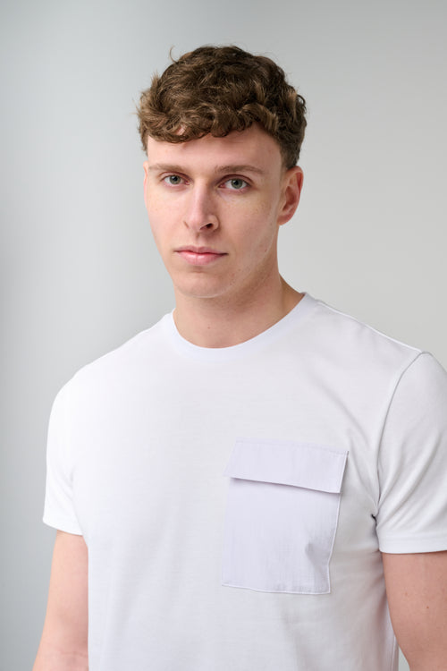 Capo Cargo Pocket T-Shirt - Weiß