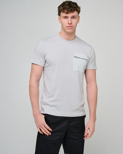 Capo Cargo Pocket T-Shirt - Light Grey