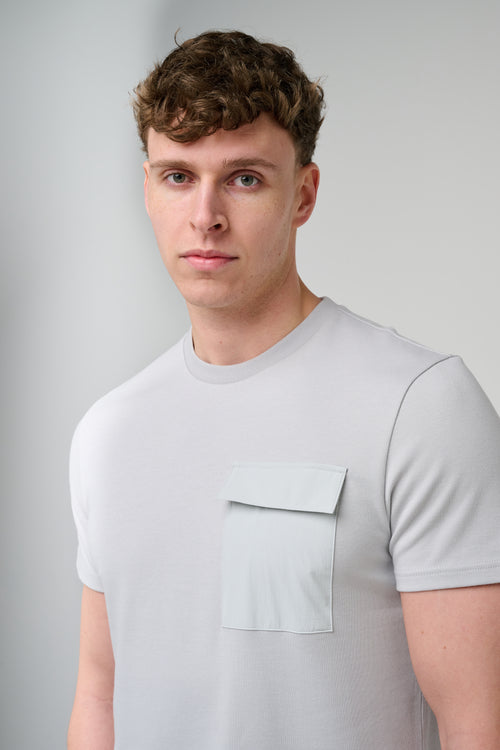 Capo Cargo Pocket T-Shirt - Hellgrau