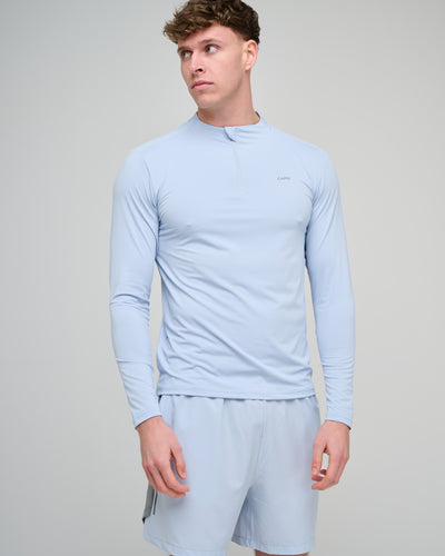 Capo Active Performance 1/4 Zip Top - Light Blue