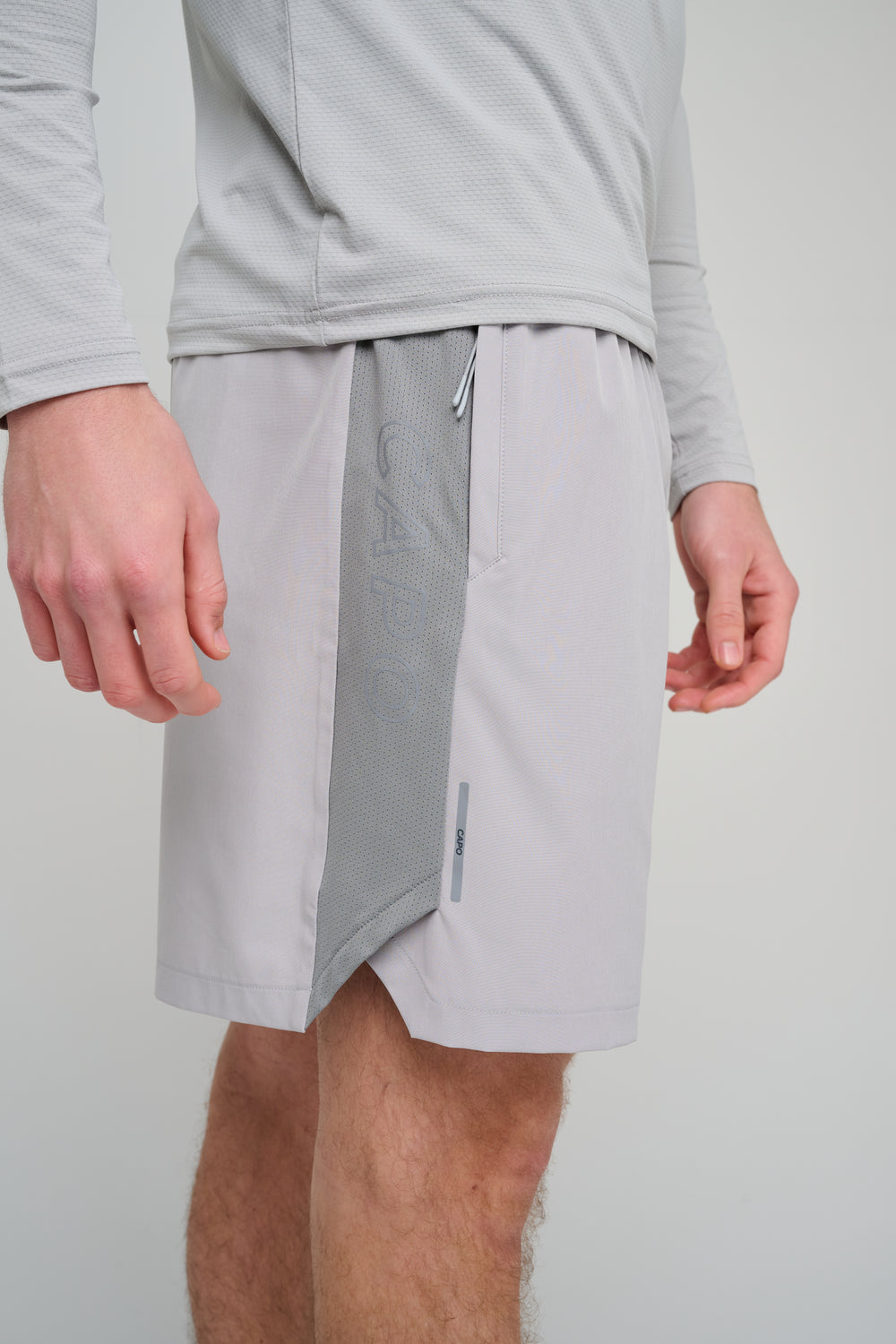 Capo Active Performance Shorts - Light Grey