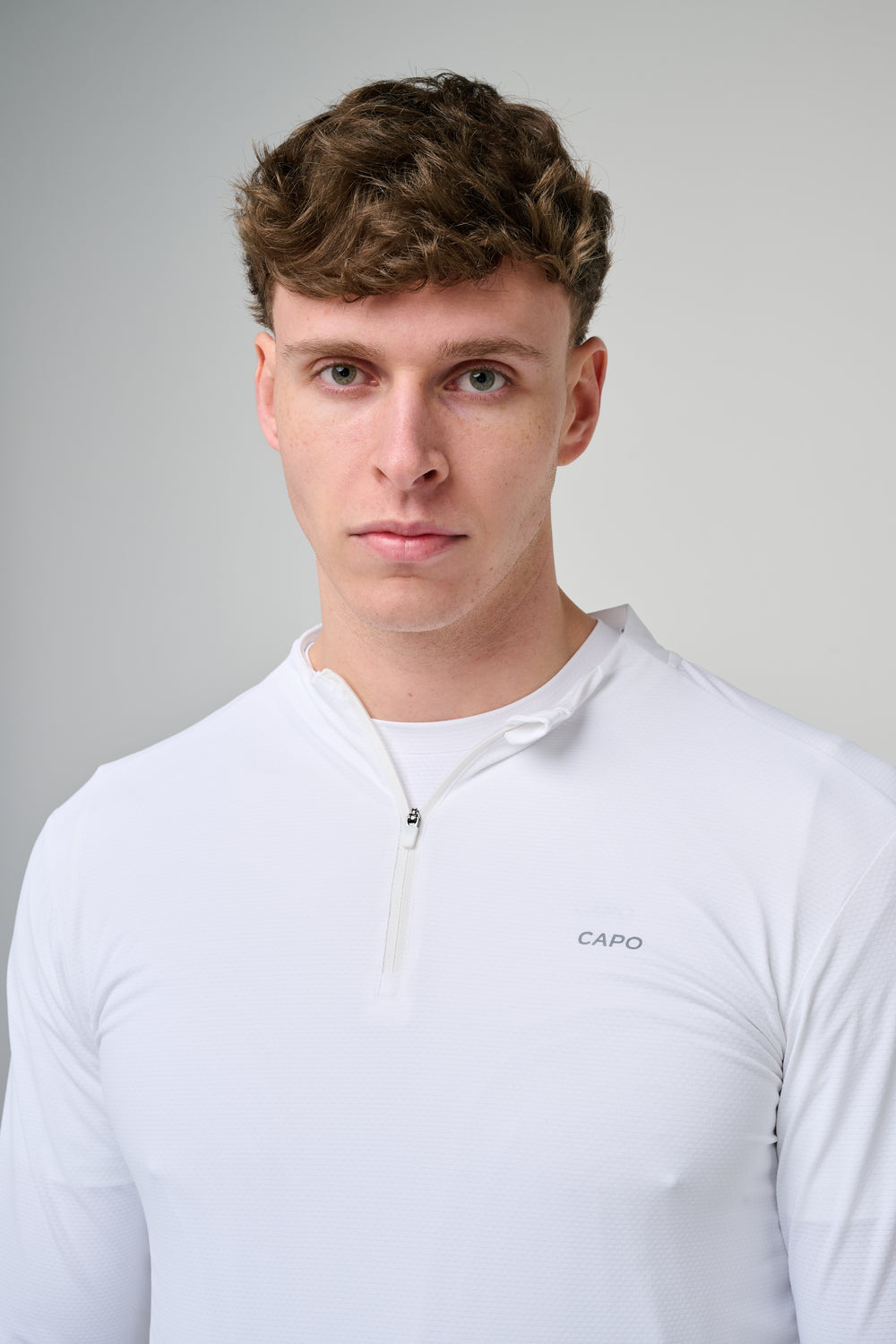 Capo Active Performance 1/4 Zip Top - White