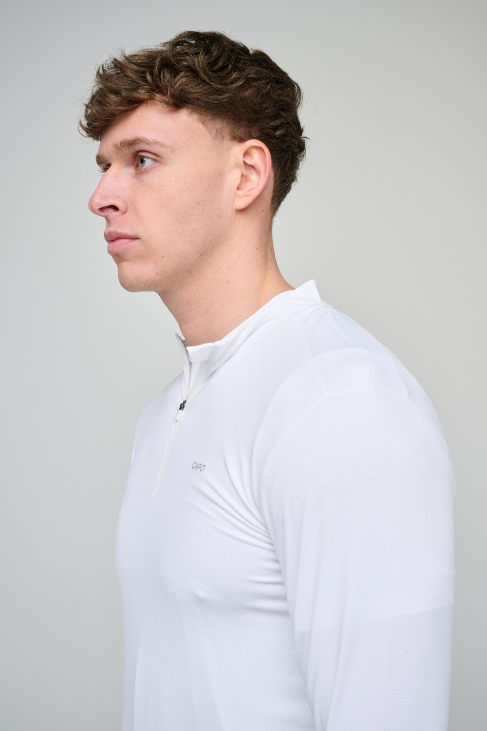 Capo Active Performance 1/4 Zip Top - White