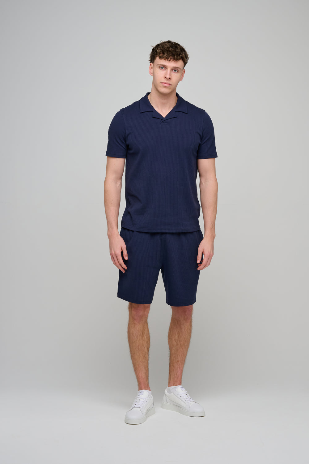 Capo Pleated Shorts - Navy