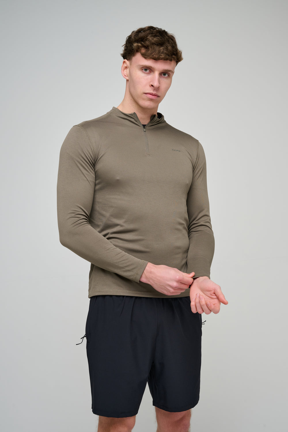 Capo Active Core 1/4 Zip Top - Olive