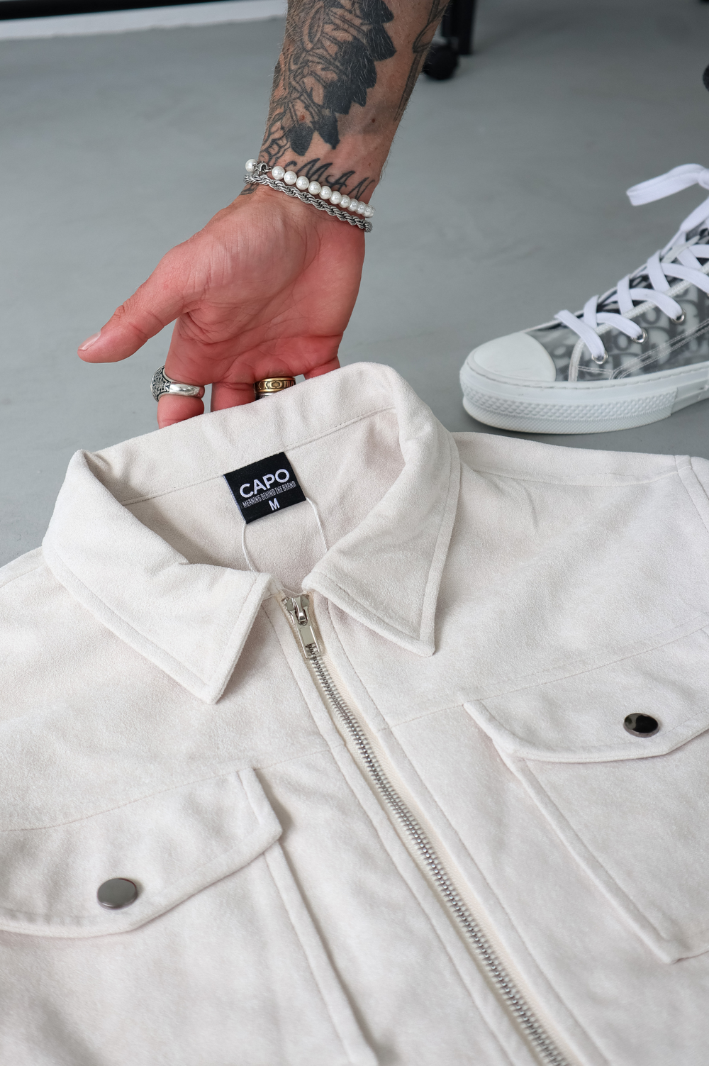 Capo SUEDE Jacket - Stone – CAPO | Meaning Behind The Brand