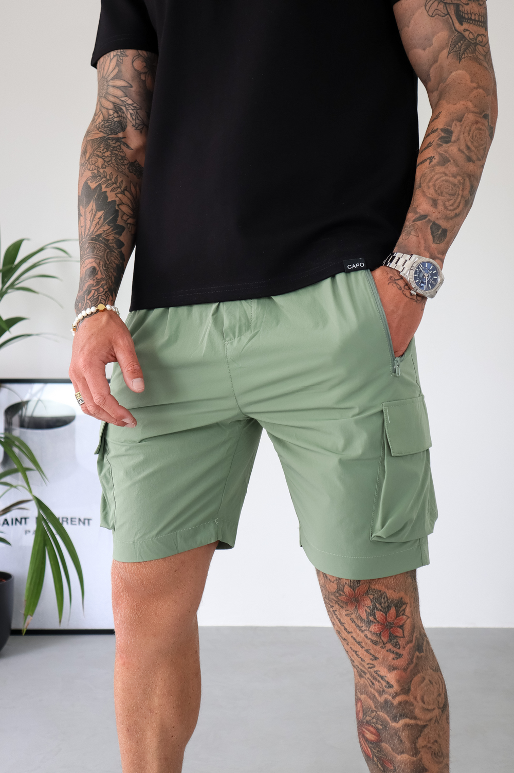 Capo LIGHTWEIGHT Cargo Short - Olive – CAPO | Meaning Behind The Brand