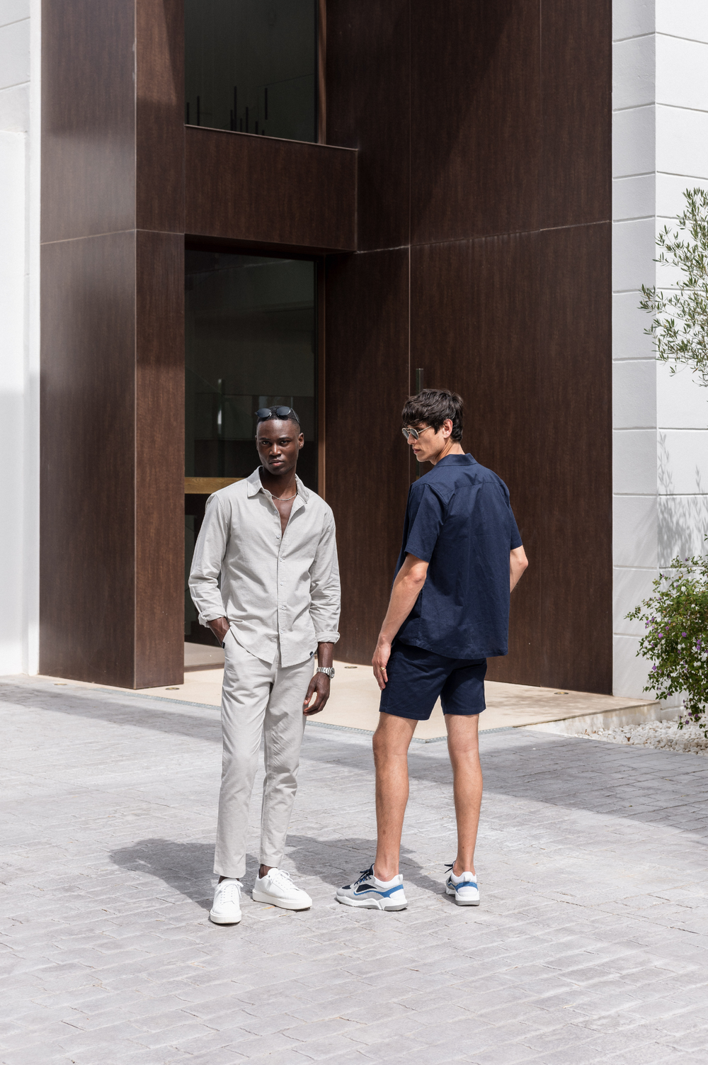 Capo LINEN SS Revere Shirt - Navy