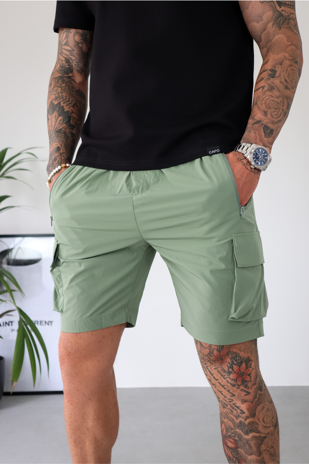 Capo LIGHTWEIGHT Cargo Short - Olive – CAPO | Meaning Behind The Brand