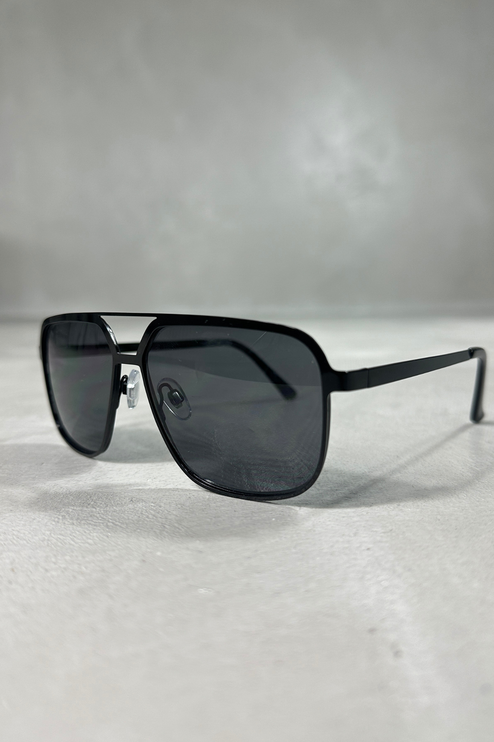Capo Double Bridge Sunglasses - Black
