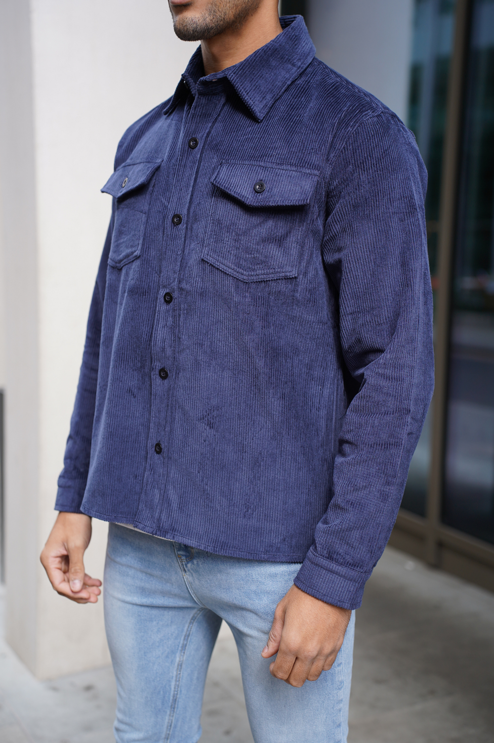 Capo CORD OVERSHIRT - Navy