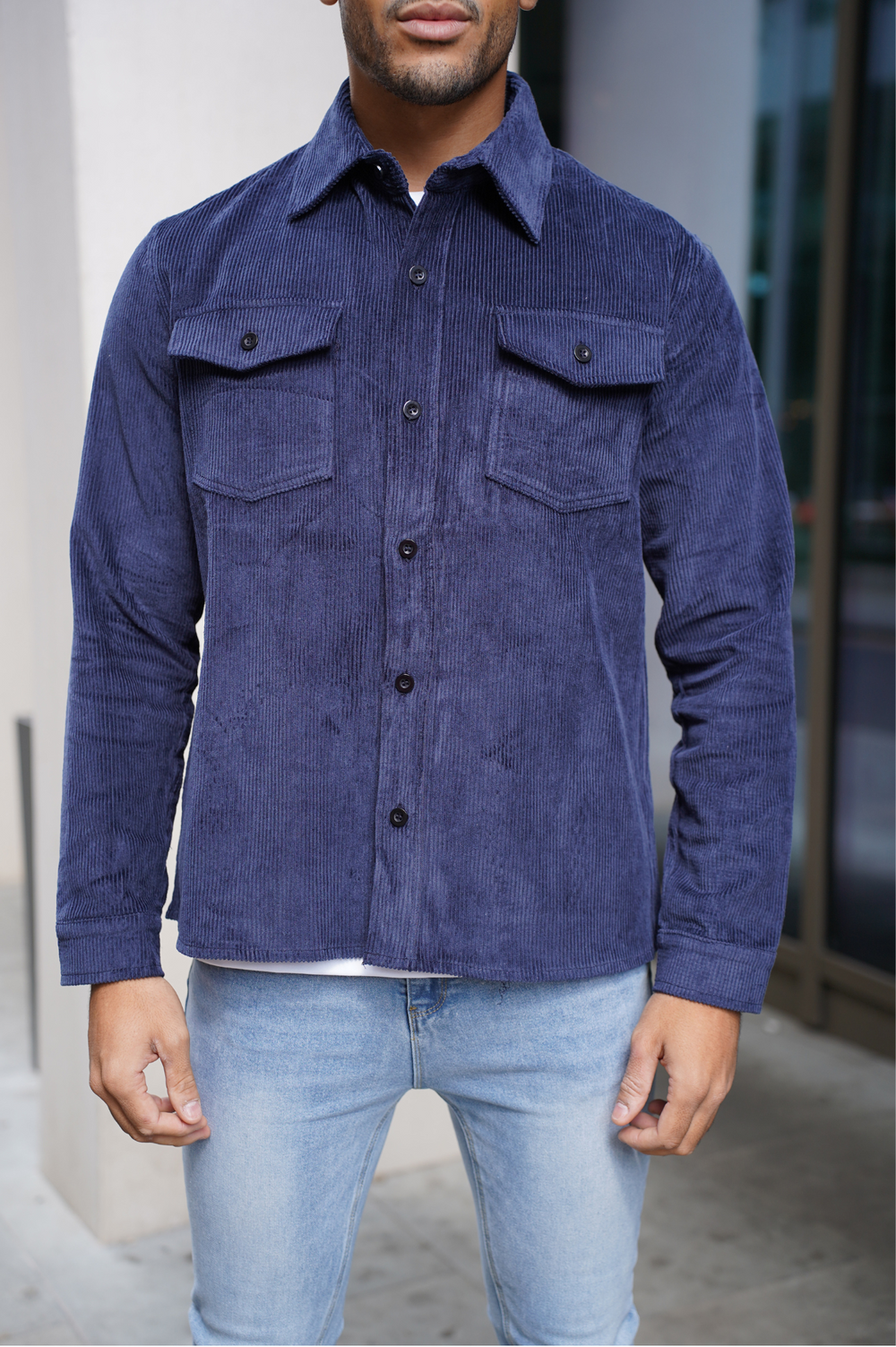 Capo CORD OVERSHIRT - Navy