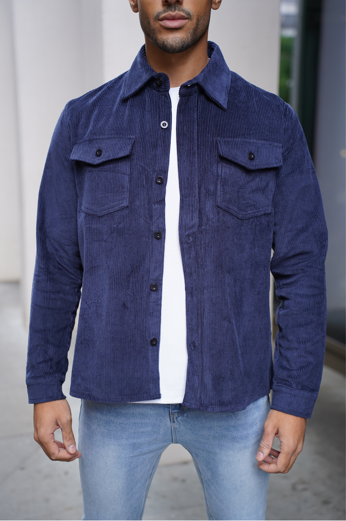 Capo CORD OVERSHIRT - Navy