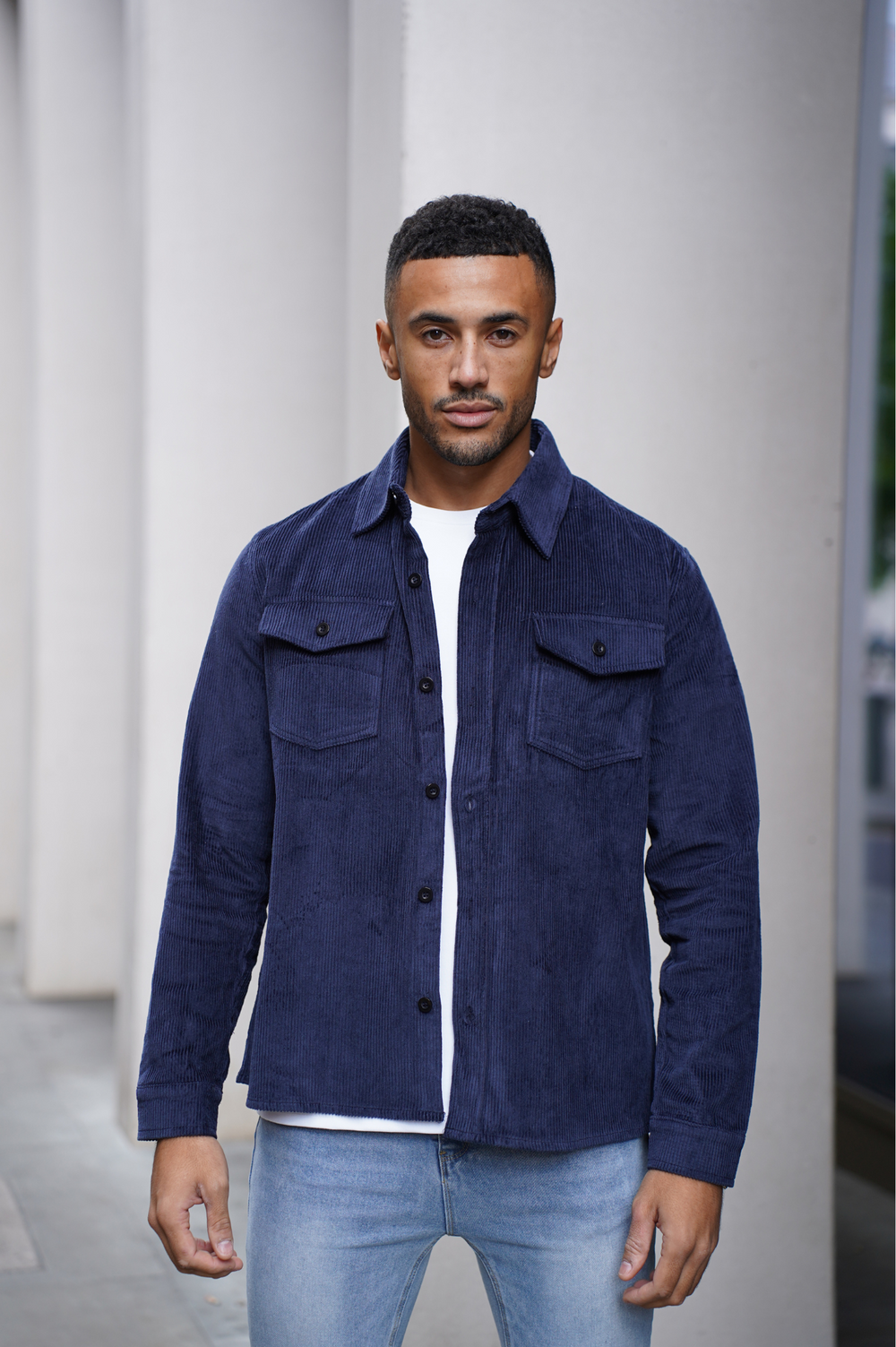 Capo CORD OVERSHIRT - Navy