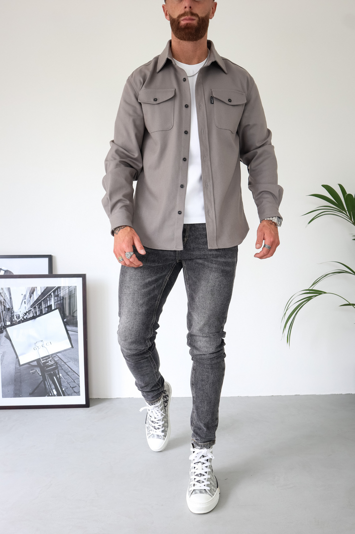 Capo OVERSHIRT - Light Grey – CAPO | Meaning Behind The Brand