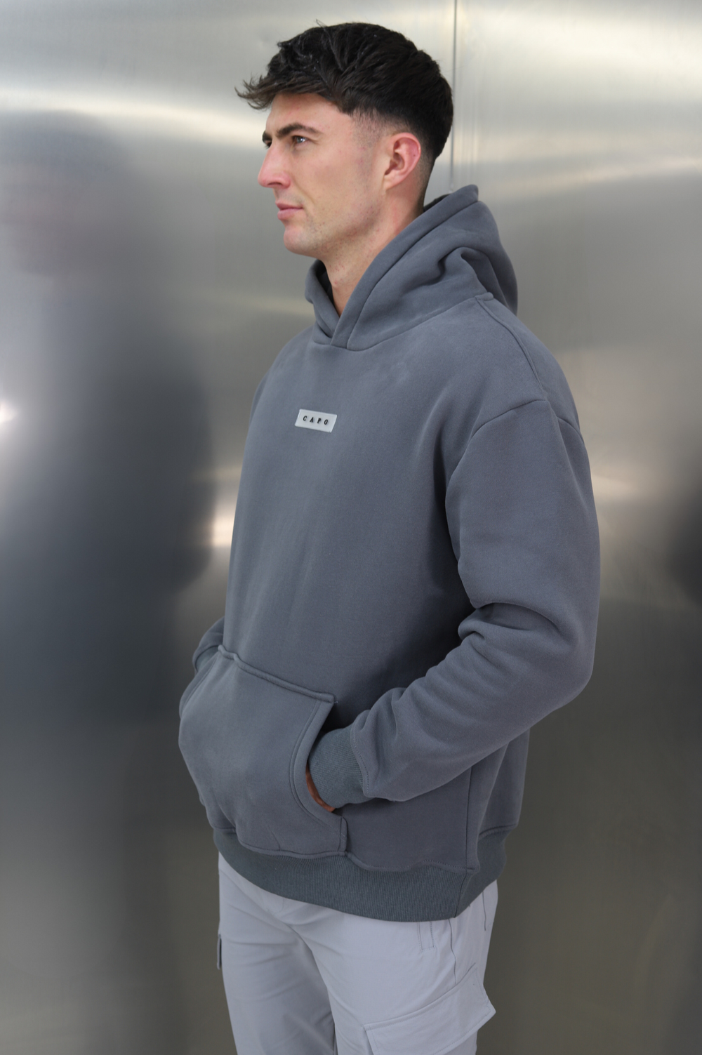 Essential hoodie charcoal Clearance