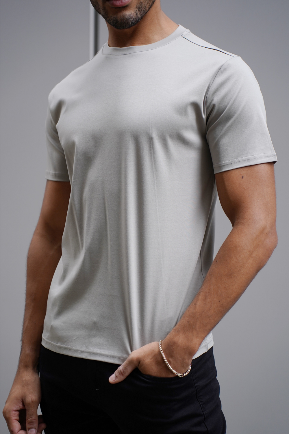 Capo MERCERISED T-Shirt - Pebble