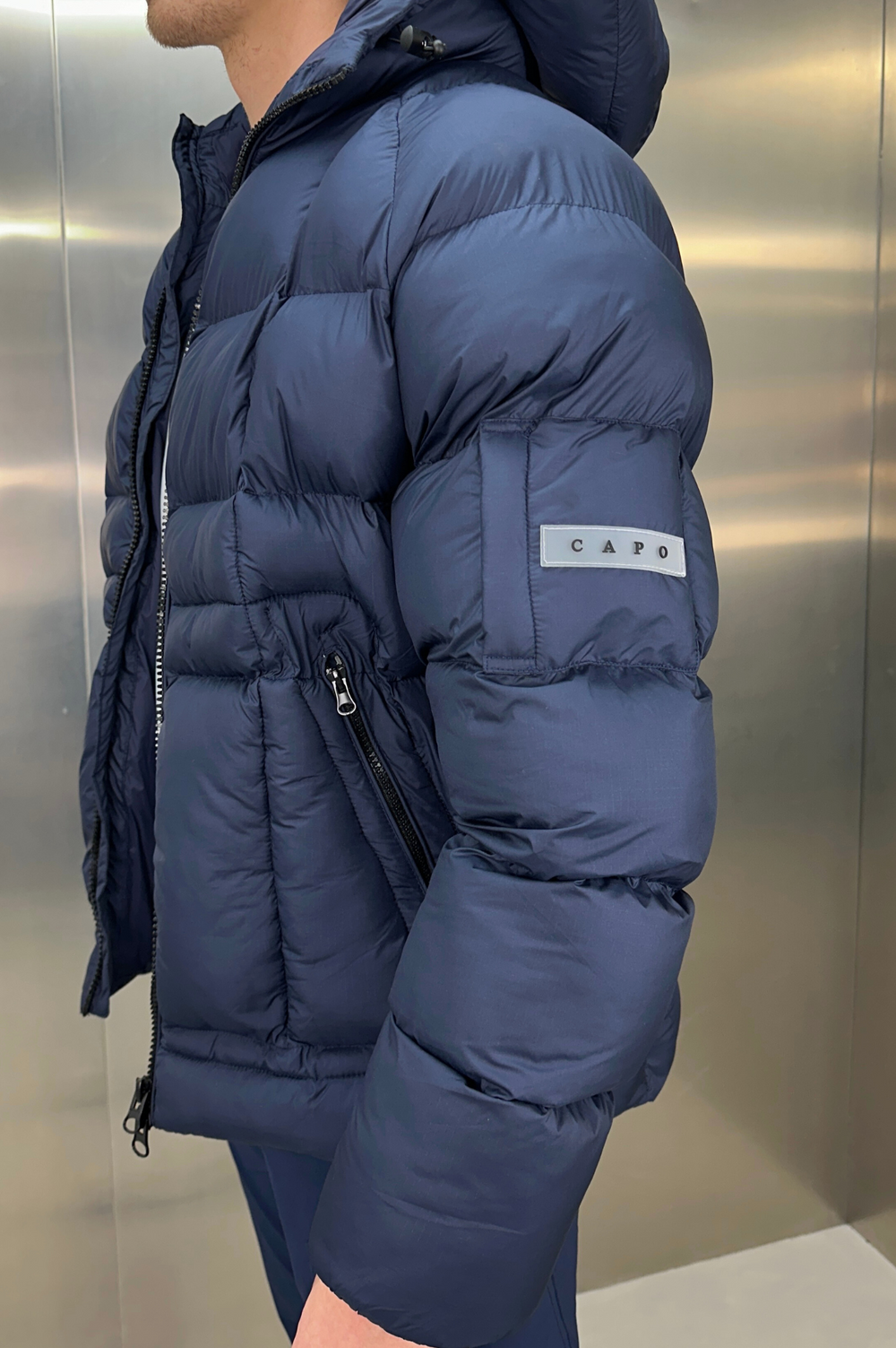 Capo CUBE Coat Jacket - Navy – CAPO | Meaning Behind The Brand