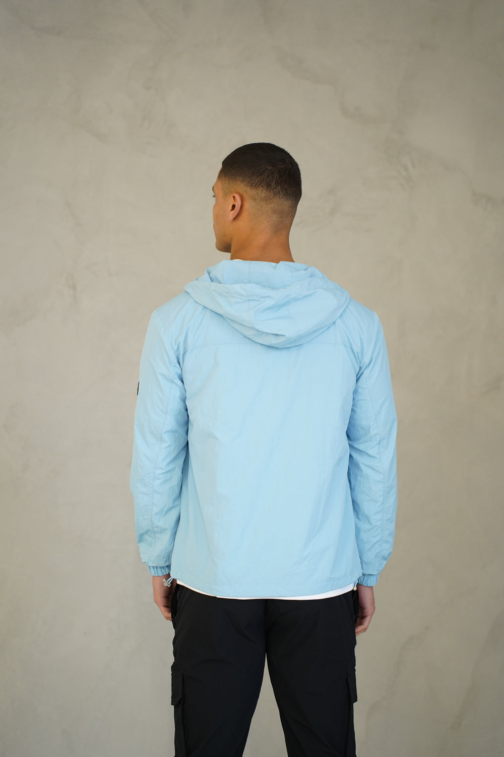 Capo Crinkle Lightweight Jacket - Sky Blue