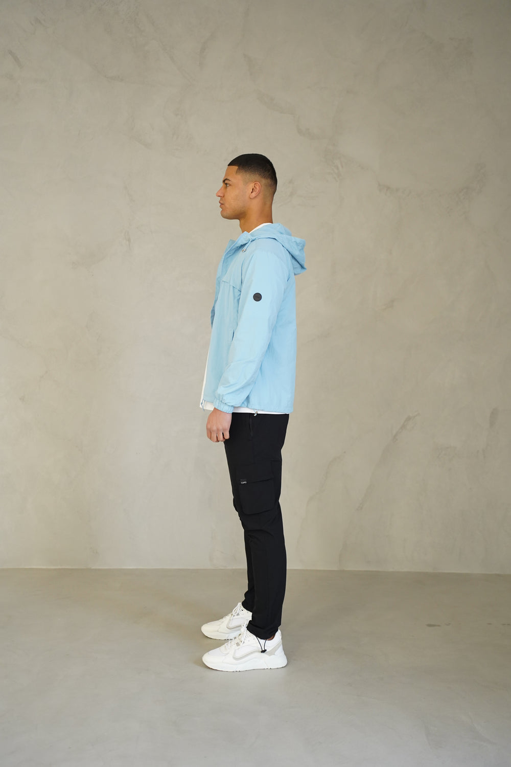 Capo Crinkle Lightweight Jacket - Sky Blue