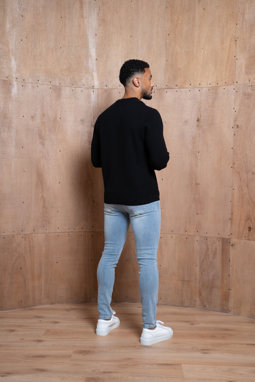 Capo Zopfmusterpullover - Schwarz