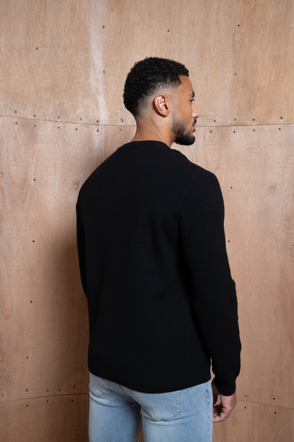 Capo Zopfmusterpullover - Schwarz