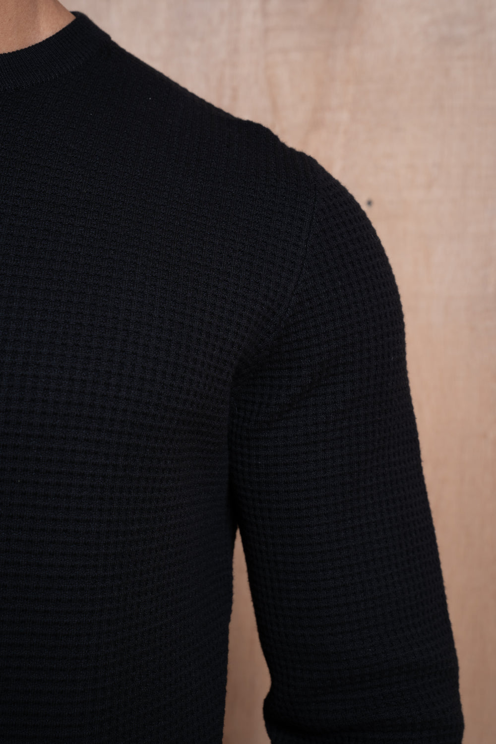 Capo Zopfmusterpullover - Schwarz