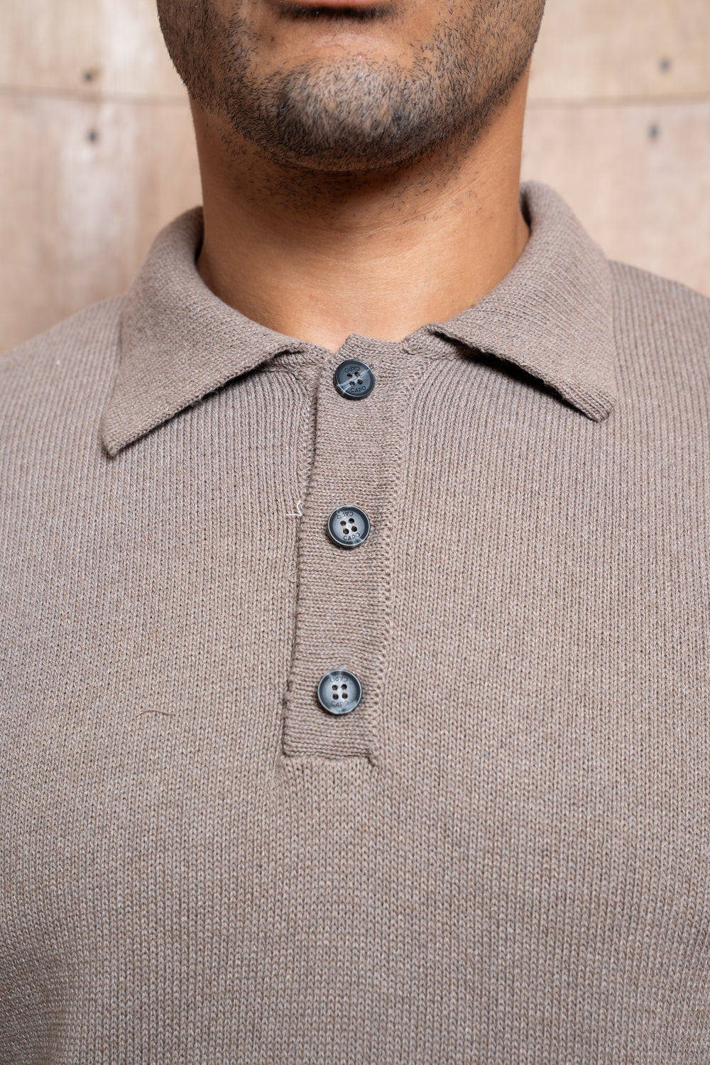 Capo Button LS Polo Shirt - Brown