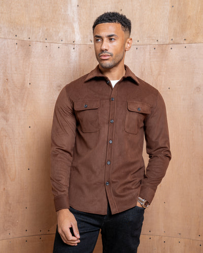 Capo Corduroy Overshirt - Brown