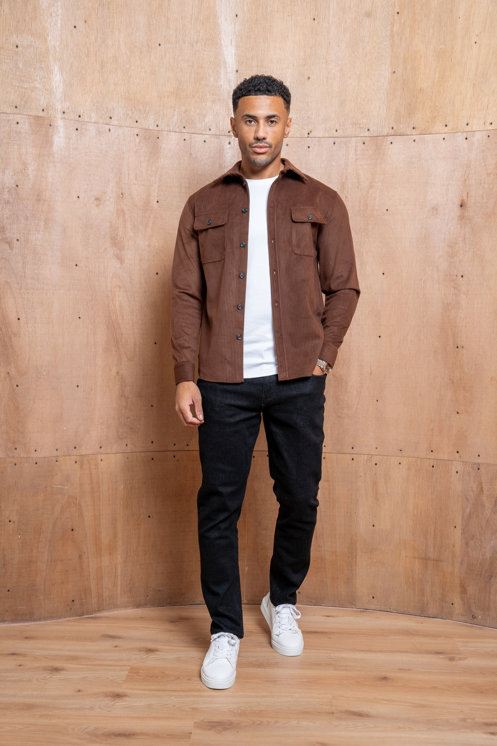 Capo Corduroy Overshirt - Brown