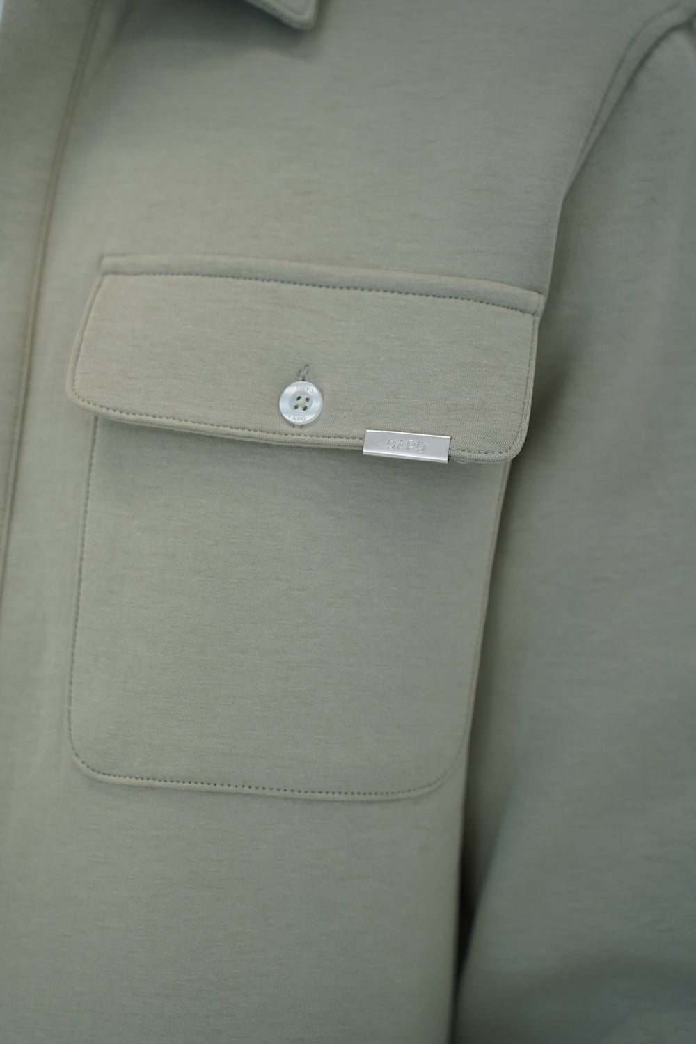 Capo Interlock Jersey Overshirt - Olive