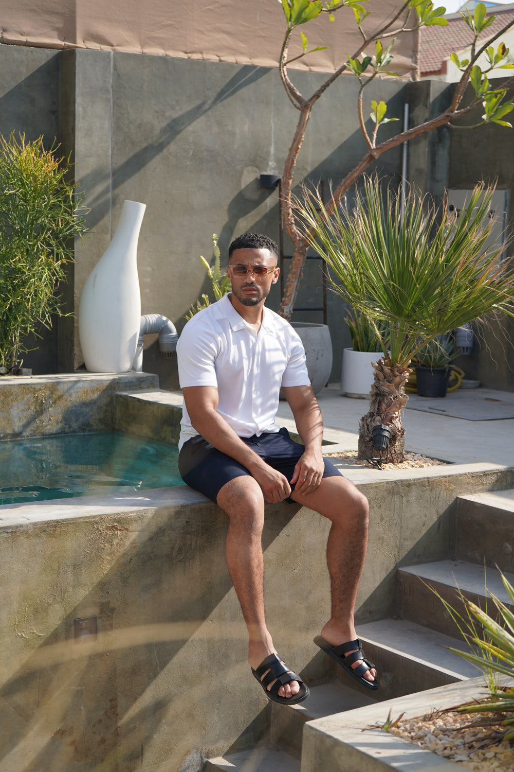 Capo Soft Button Through Shirt - White