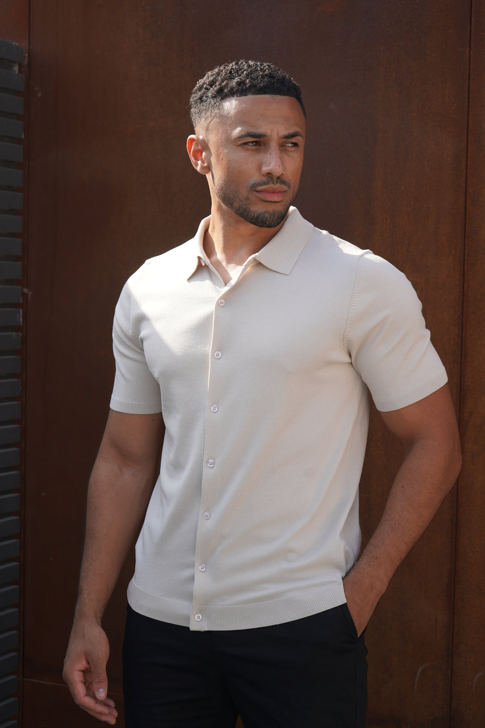 Capo Soft Button Through Shirt - Stone