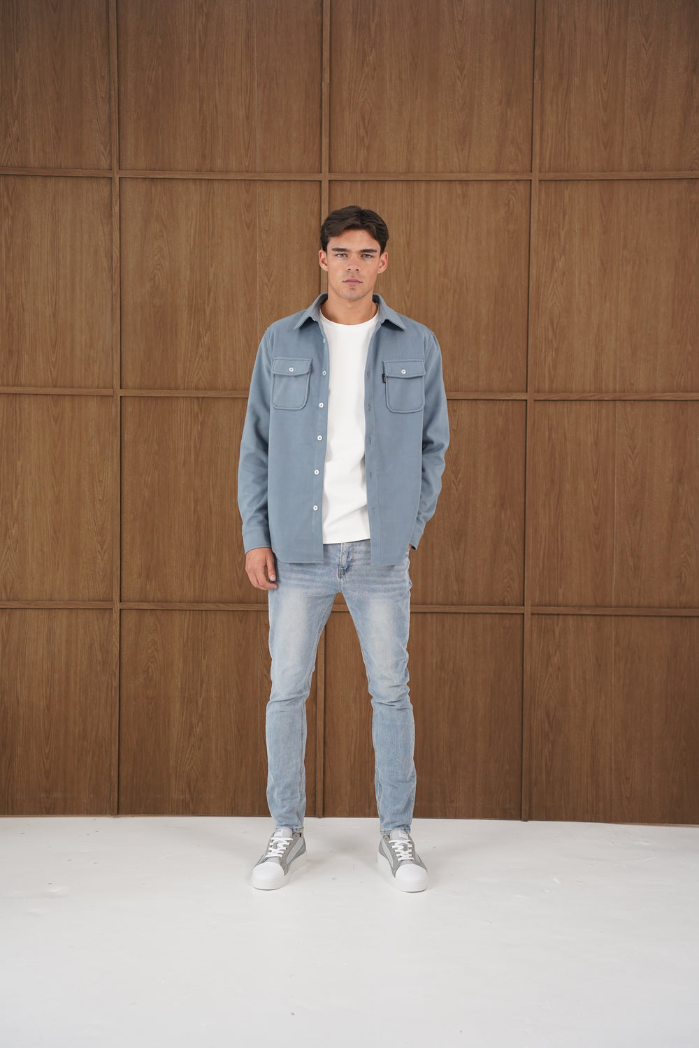 Capo Elliot Overshirt - Slate Blue