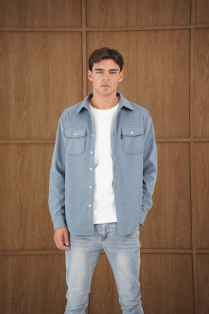 Capo Elliot Overshirt - Slate Blue