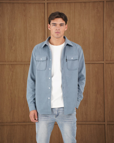 Capo Elliot Overshirt - Slate Blue