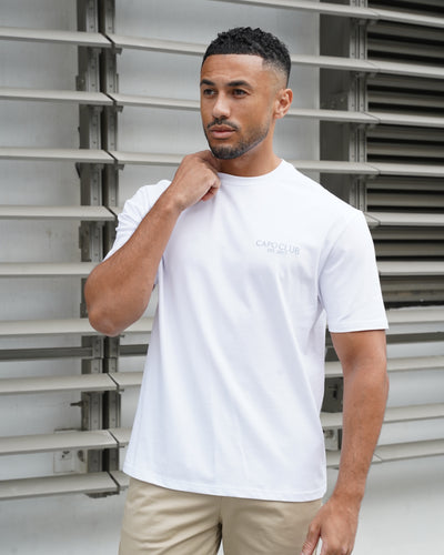 Capo Boat Scene Printed T-Shirt - White