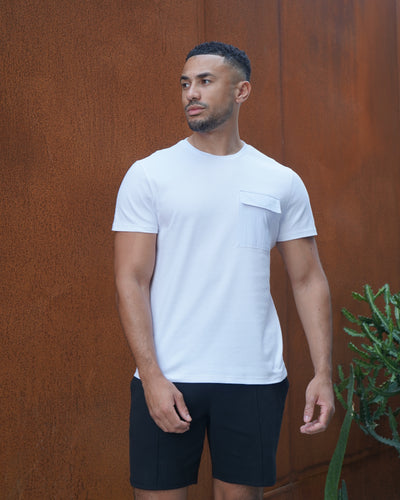 Capo Cargo Pocket T-Shirt - White