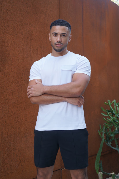 Capo Cargo Pocket T-Shirt - White