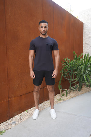 Capo Cargo Pocket T-Shirt - Black