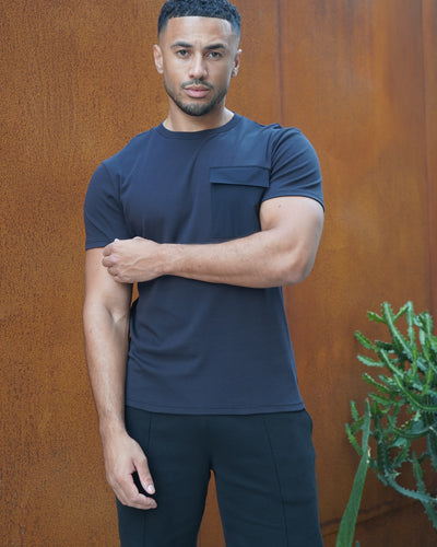 Capo Cargo Pocket T-Shirt - Black