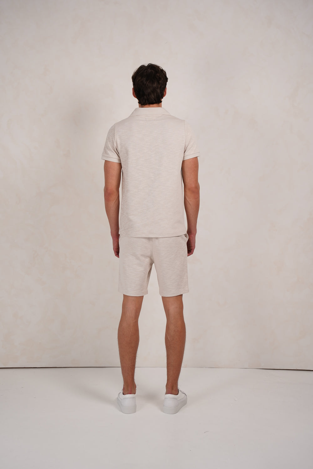 Capo Jersey Slub Shorts - Stone Grey