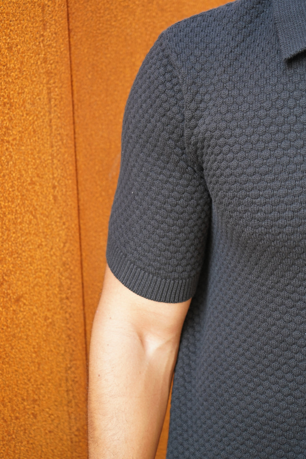 Capo Jacquard Button Up Polo Shirt Black Capo CAPO Meaning Capo Jacquard Button Up Polo Shirt Black Capo CAPO Meaning