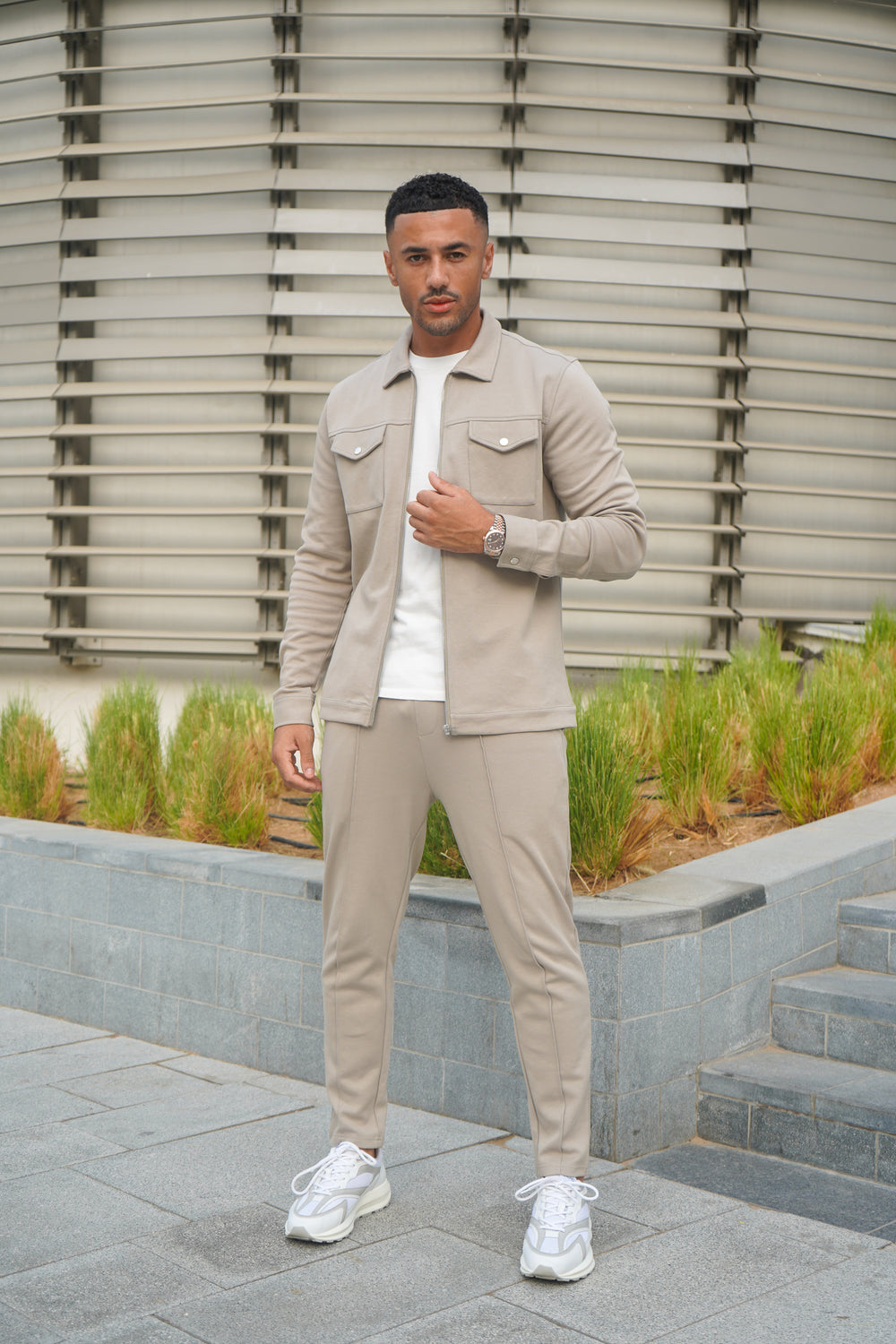Capo Interlock Jacket - Oatmeal