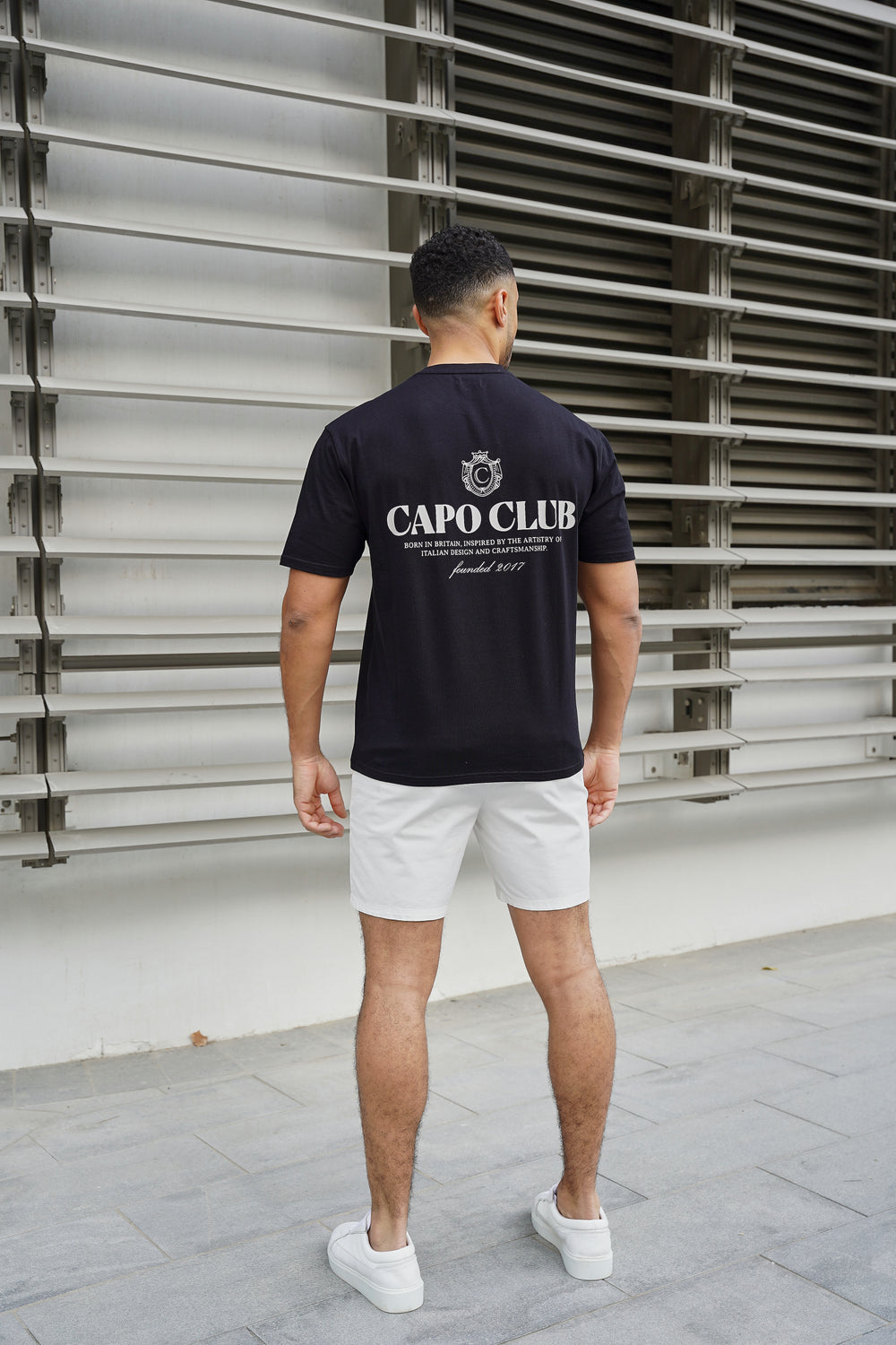 Capo Club Craftsman Crest T-Shirt - Black/Porpoise