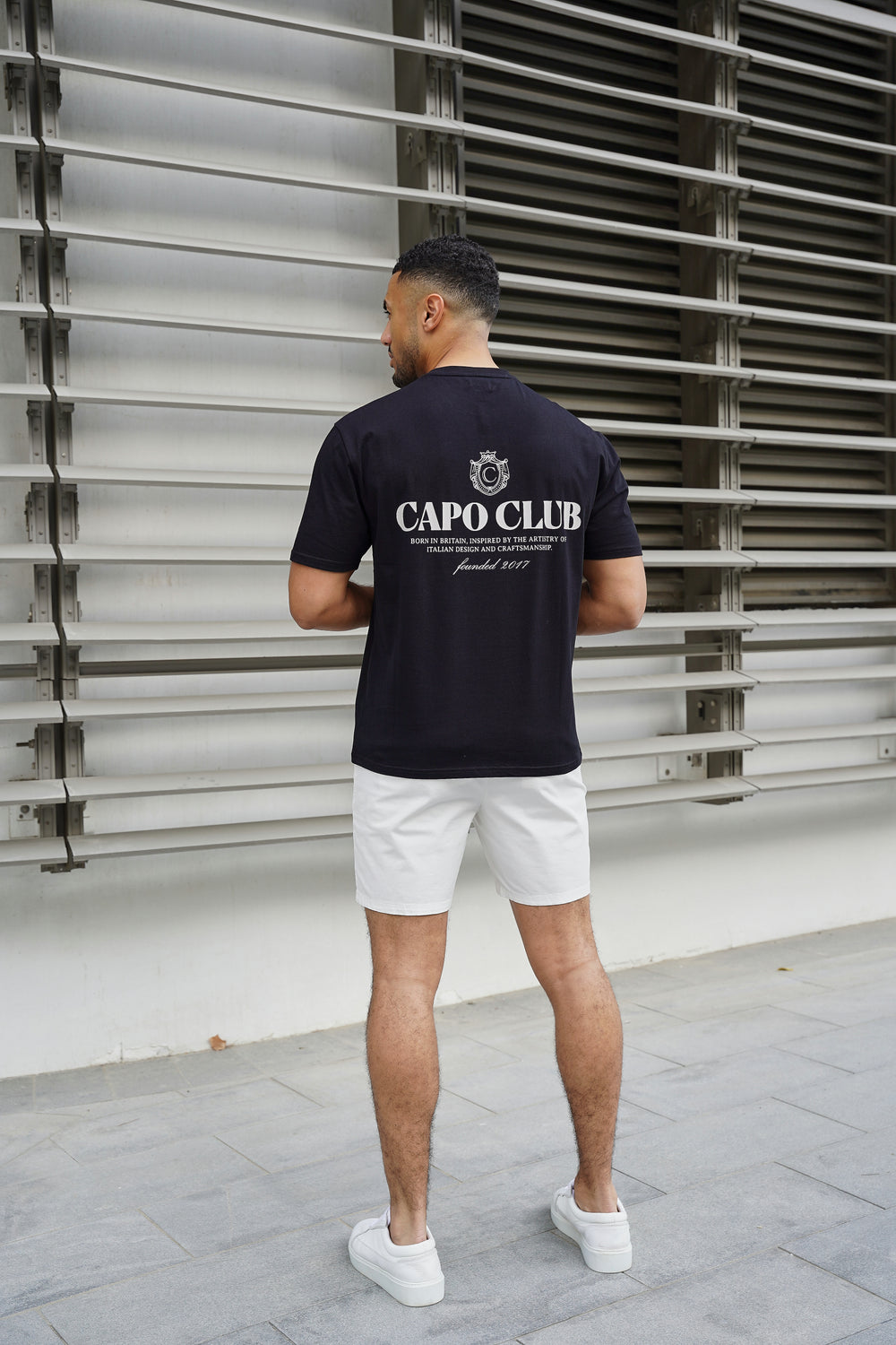 Capo Club Craftsman Crest T-Shirt - Black/Porpoise