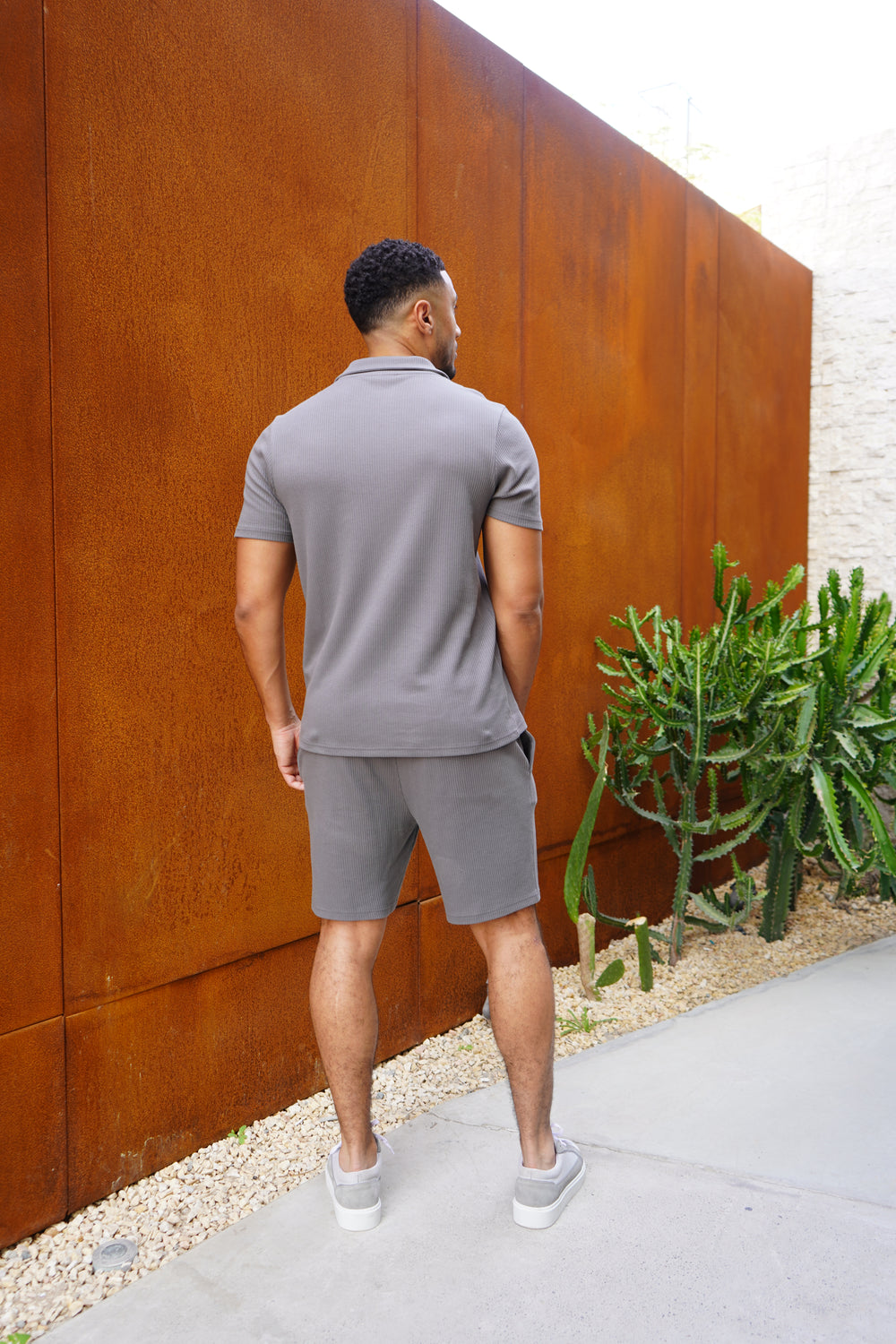 Capo Pleated Shorts - Charcoal