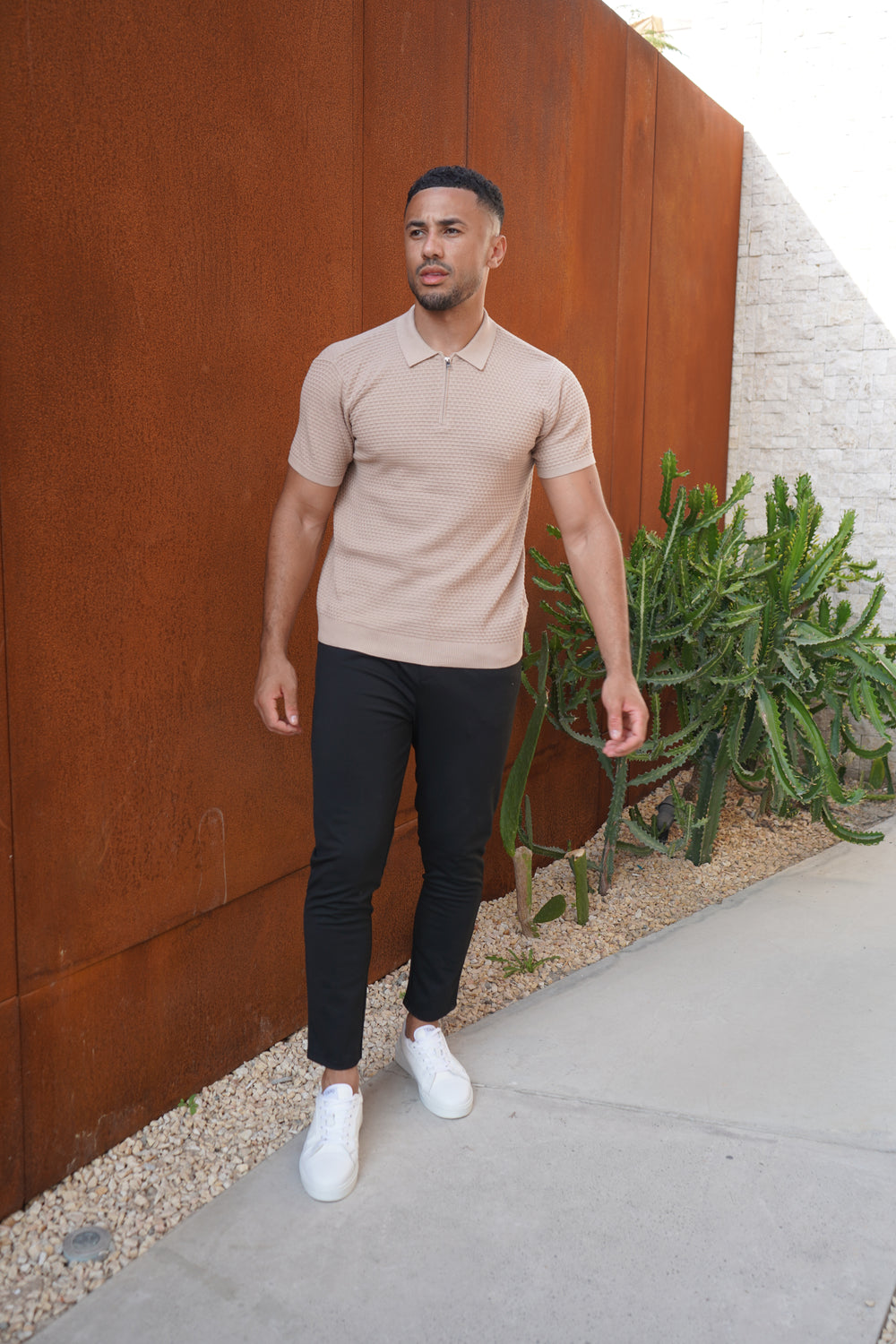 Capo Interlock Smart Trousers - Black