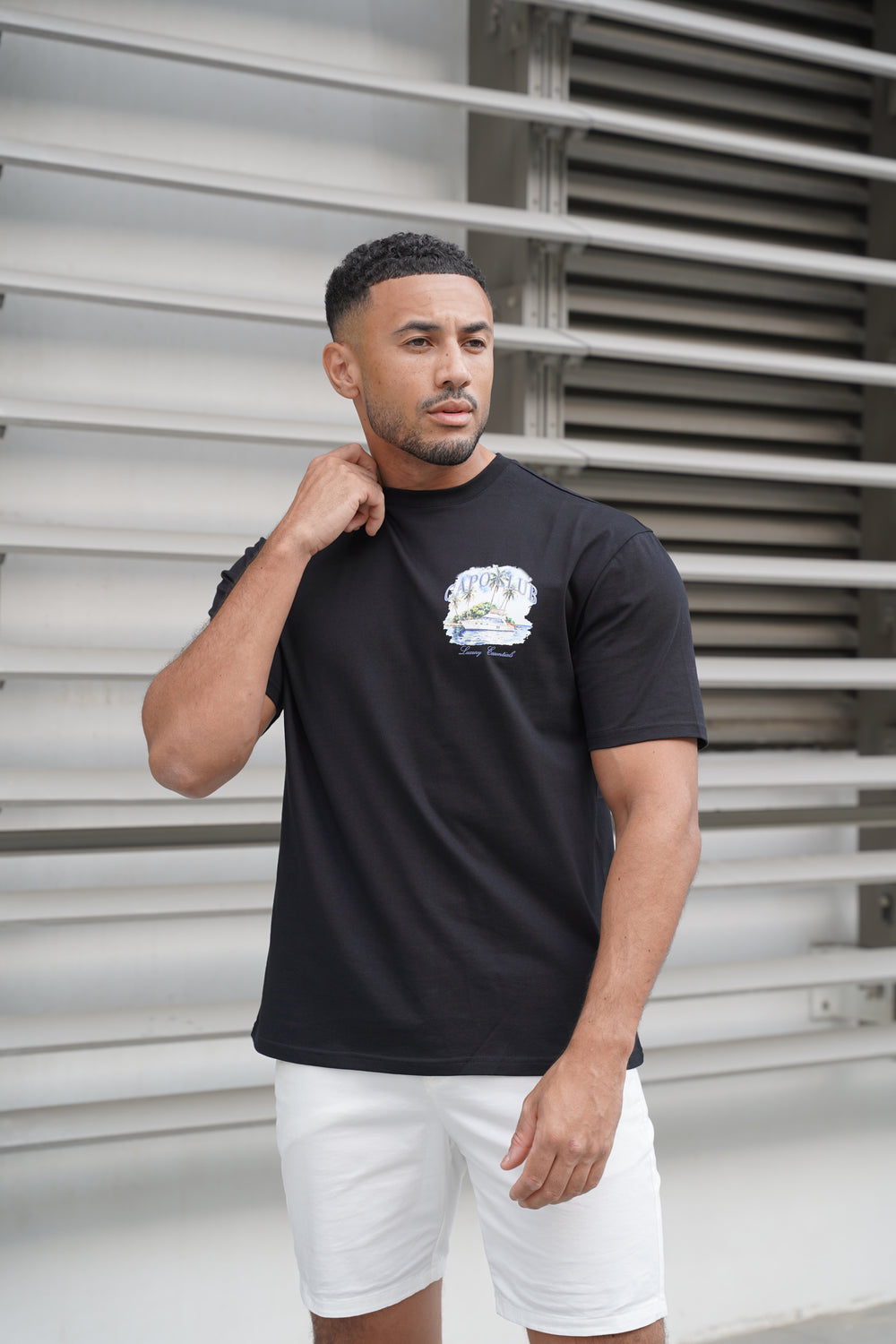 Capo Yacht Club Printed T-Shirt - Black