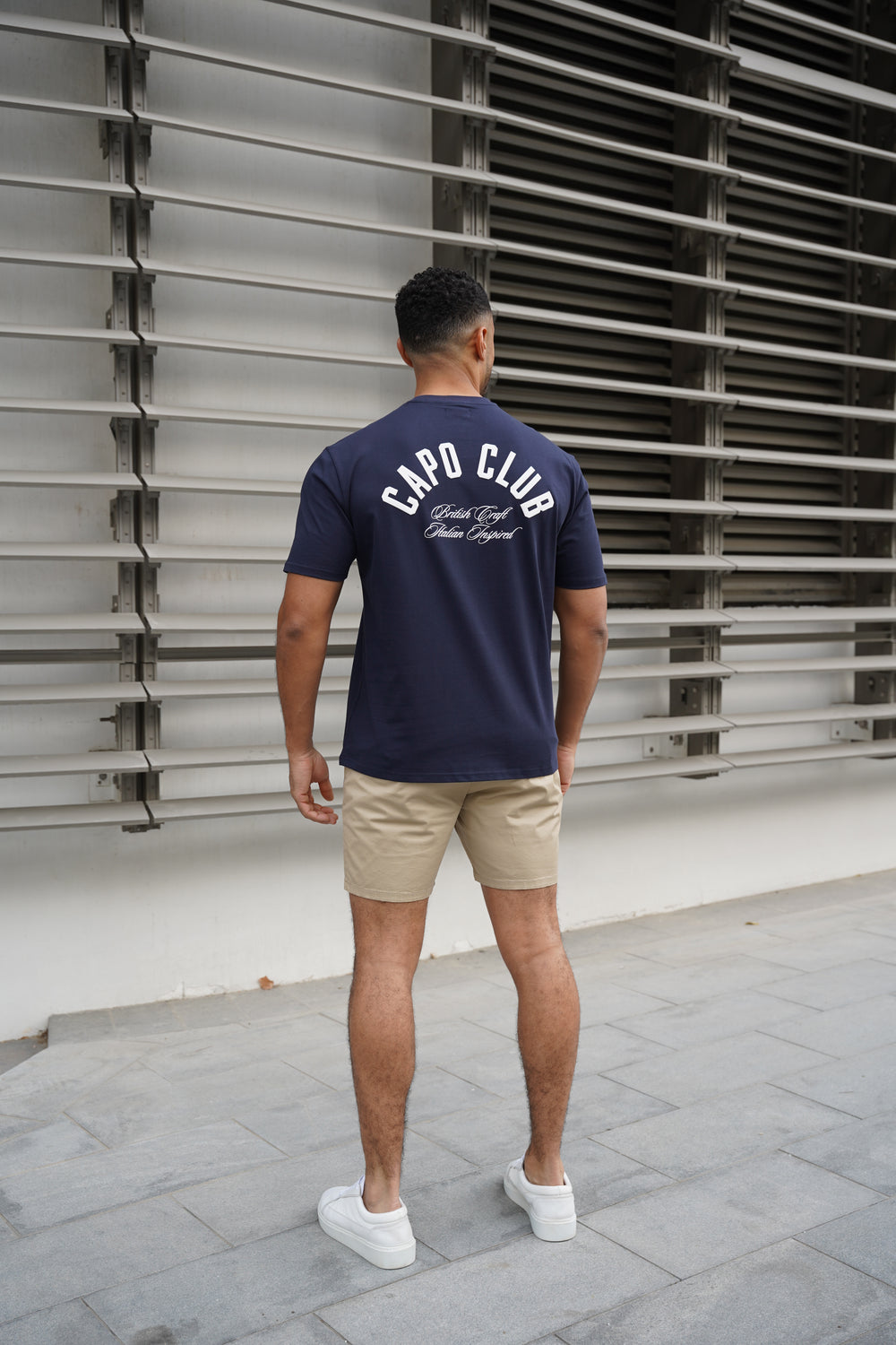 Capo Club Script T-Shirt - Navy/White